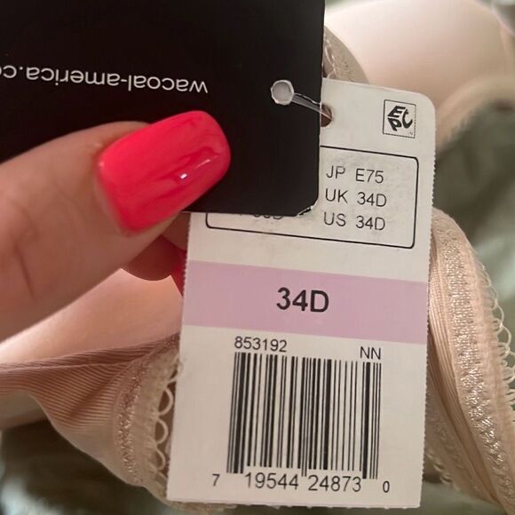 WACOAL NWT Basic Beauty Underwire T-Shirt Bra Sand 34D - Picture 6 of 6